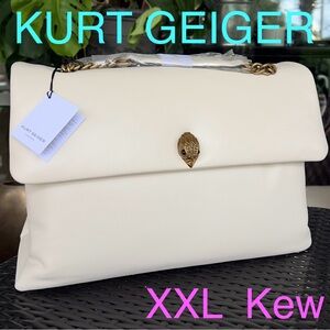 KURT GEIGER XXL EXTRA LARGE Kew SHOULDER bag BONE (IVORY)